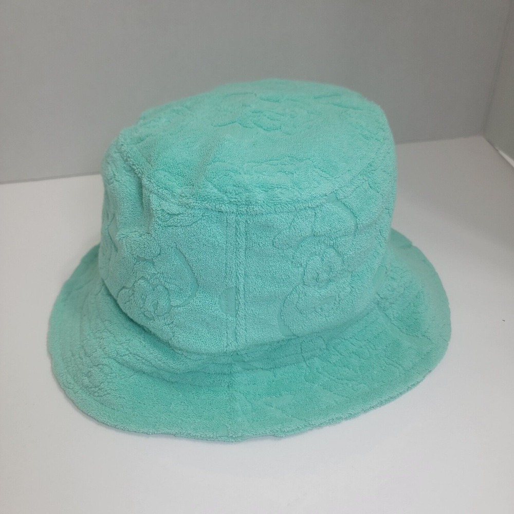 Disney Parks Mickey Mouse Bucket Terry Cloth 2 Hats In Turquoise Adult New Lot 2
